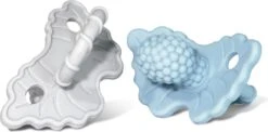 RaZbaby RaZberry - Bijtspeentje - Blauw - Grijs - 2 Stuks