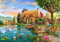 Bluebird Puzzle Cottage Aan Het Meer - Puzzel Van 6000 Stukjes