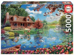 Educa Chalet Aan Het Meer - Puzzel Van 5000 Stukjes