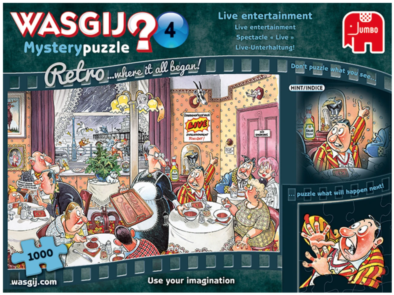 Jumbo Wasgij Mystery 4 Retro - Live Entertainment - 1000 Stukjes - Afbeelding 2